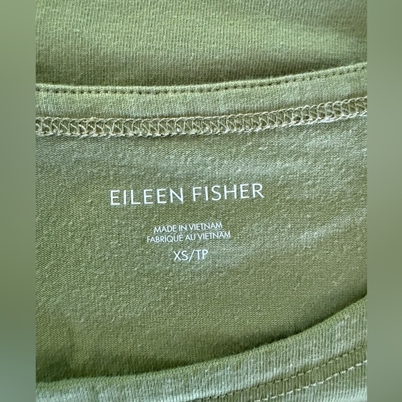 Eileen Fisher Dress Womens XS Green Soft Jersey Knit Sleeveless - Picture 4 of 6